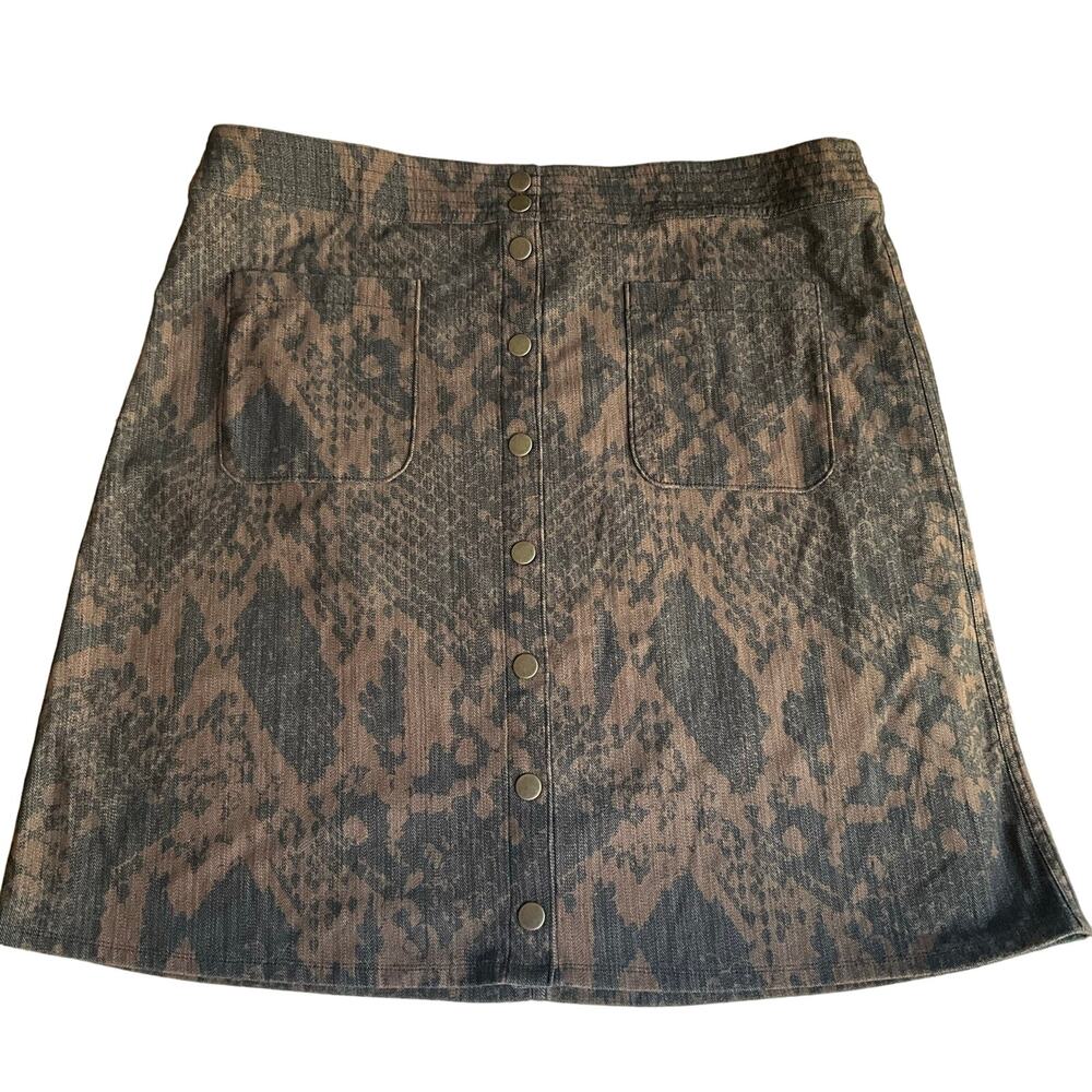 Agnes & Dora Women Dress Pencil Skirt size 3XL, Snake Skin print, Tan, XXXL